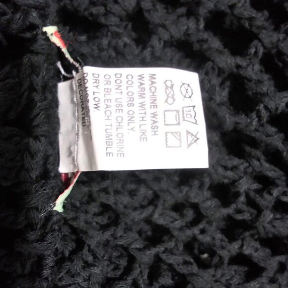Vivid Collection of NY Black Crochet Vest Open Front Womens Small - Picture 5 of 8